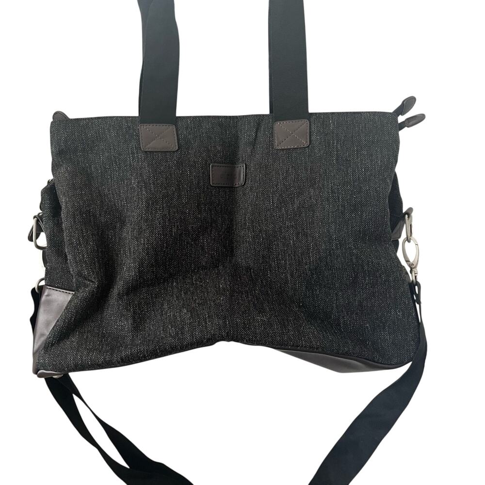 DIONO Charcoal Gray Diaper/Travel Bag Detachable Crossbody Strap Pockets